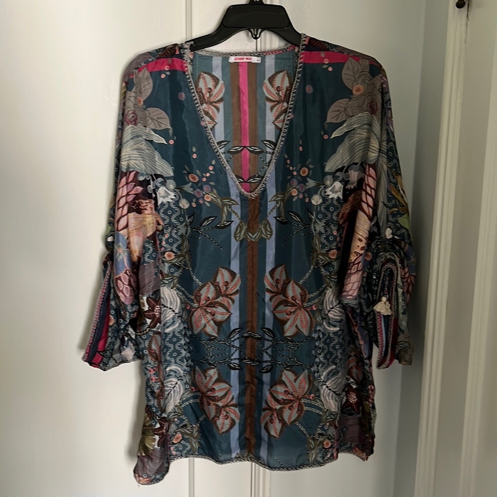 Johnny Was silk blouse